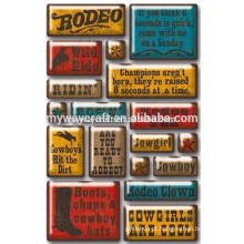 Creative Imaginations Signature Collection Rodeo Epoxy Stickers